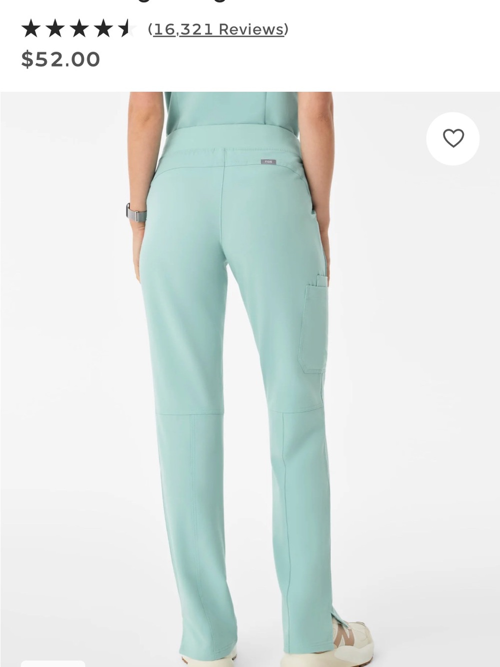 FIGS Straight-Leg Scrub Pants in Seafoam